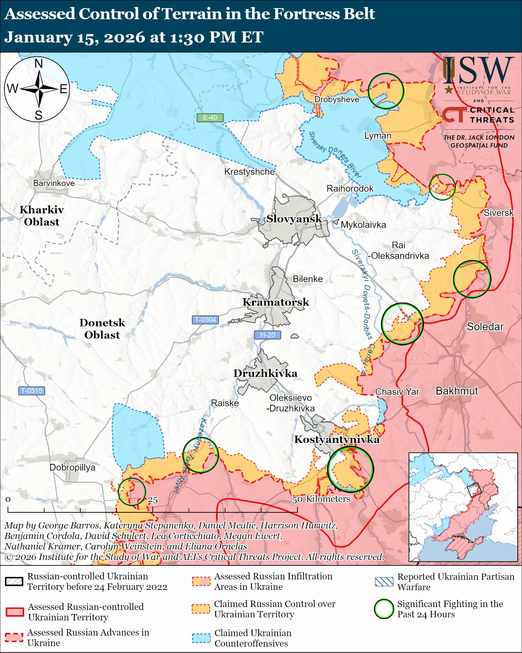 Russian Offensive Campaign Assessment January 15 2026 ISW Fortress Belt January 15 2026.webp
