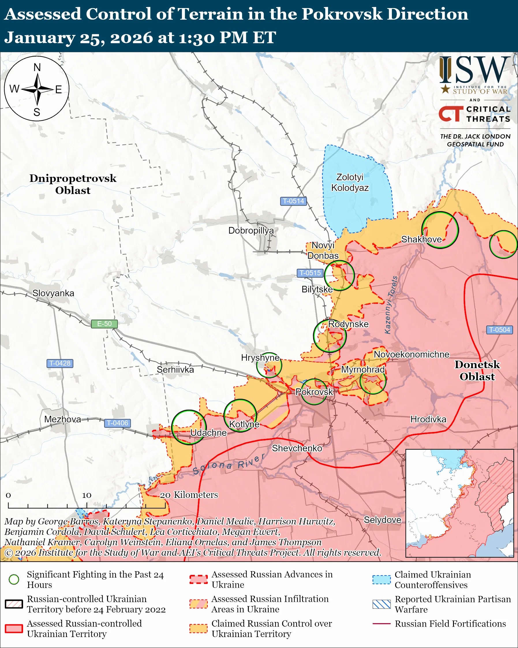 Russian Offensive Campaign Assessment January 25 2026 ISW Pokrovsk Direction January 25 2026.webp