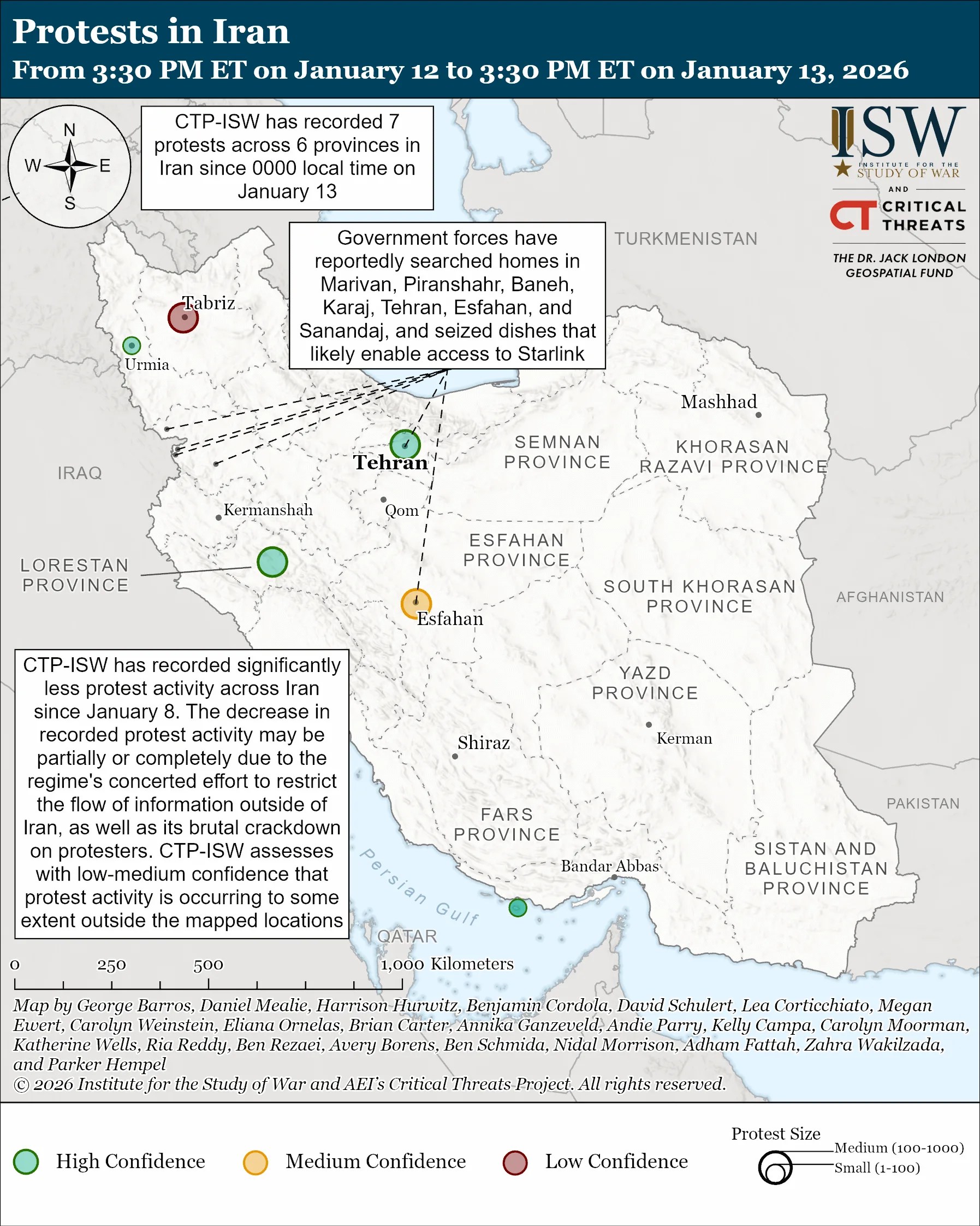 Protests In Iran From January To On Jan 2026 ISW 2026.