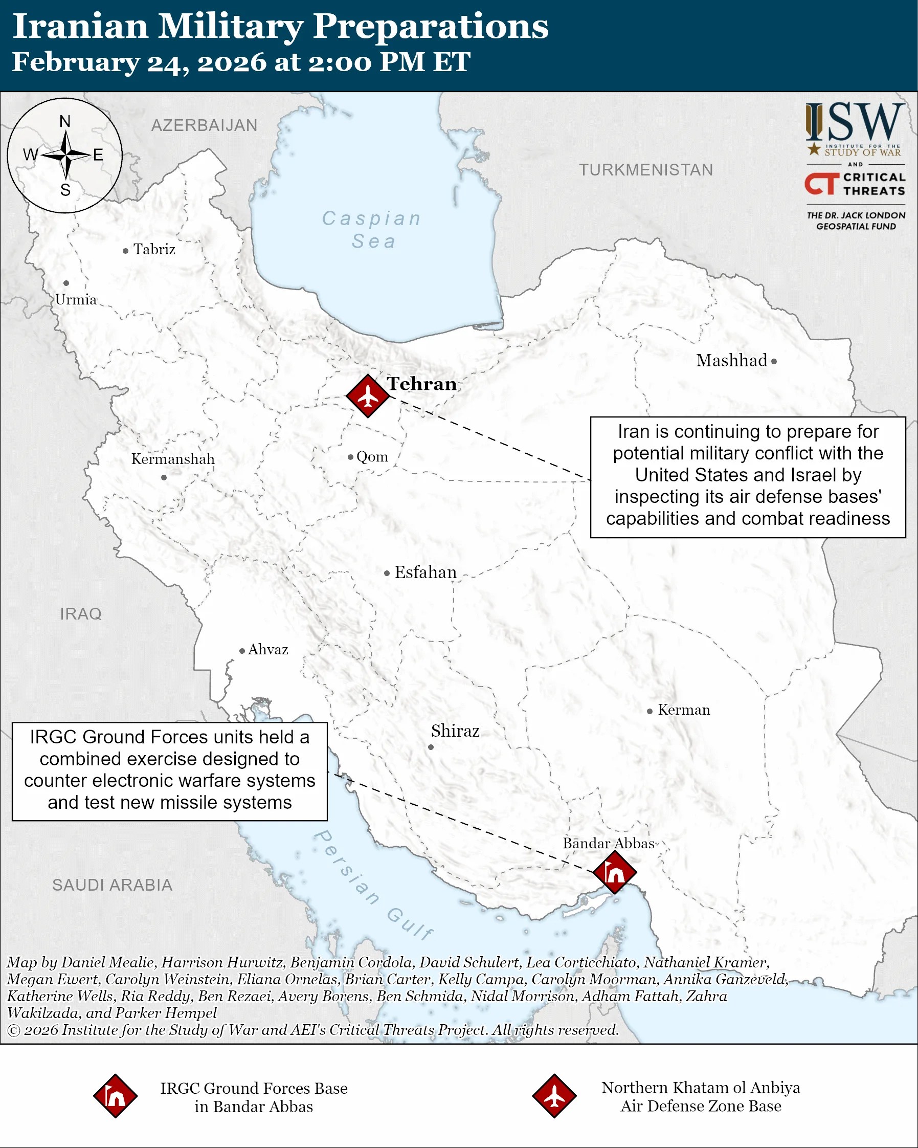 Iran Military February 2026 At PM ISW 2026.