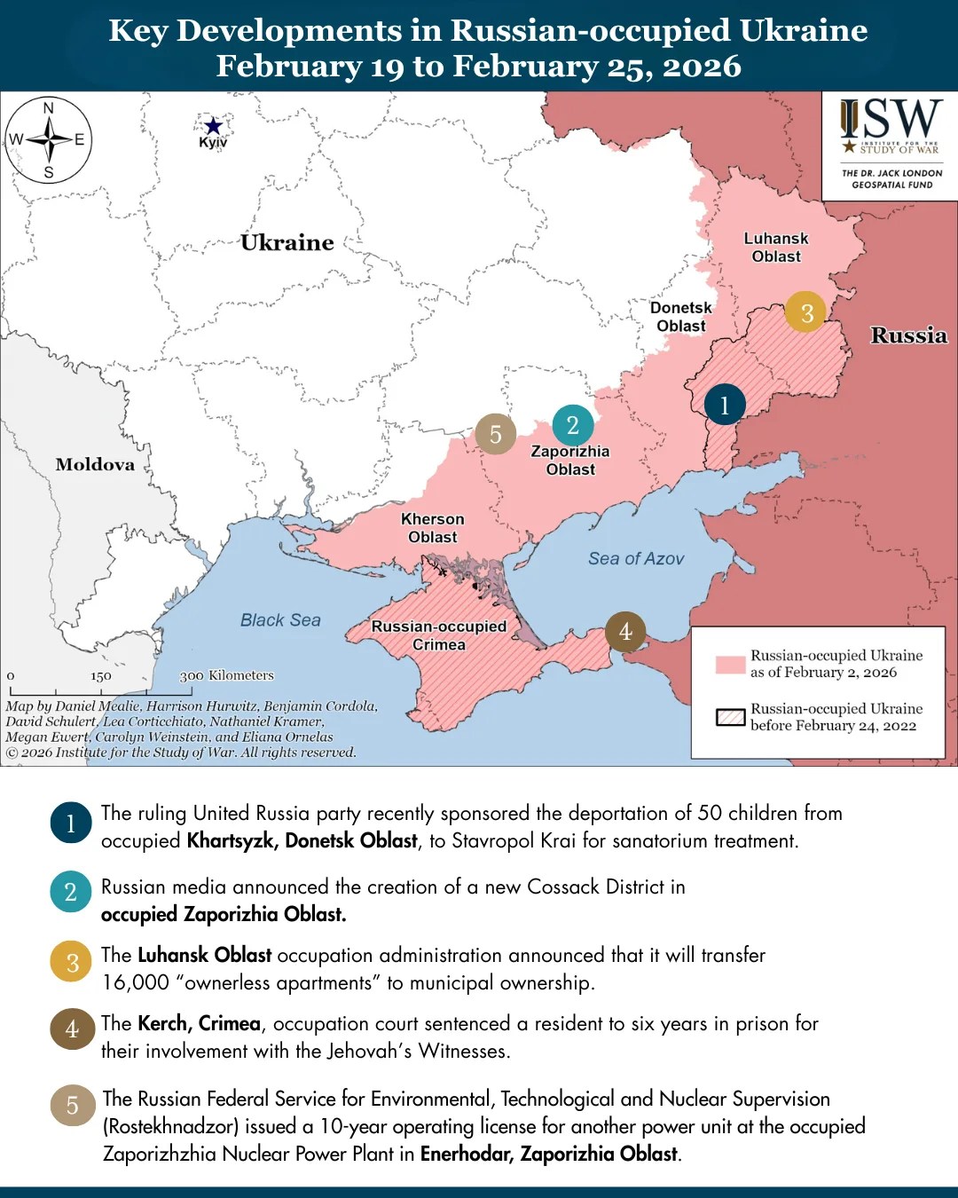 In Russian Occupied Ukraine Feb 19 25 2026 ISW Key In Russian Occupied Ukraine FEB 19 251.webp