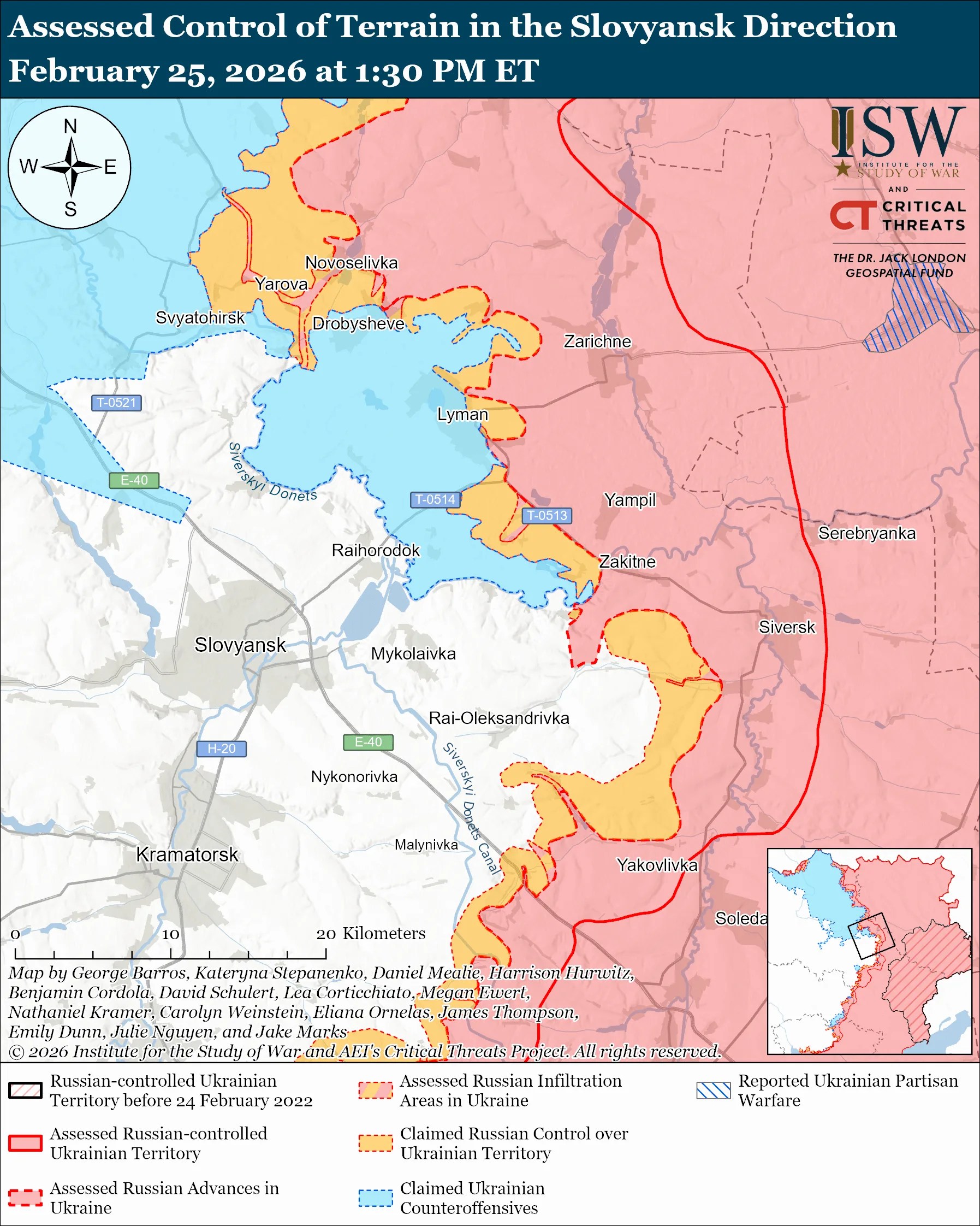 Russian Offensive Campaign Assessment Feb 25 2026 ISW Slovyansk Direction February 25 2026.webp