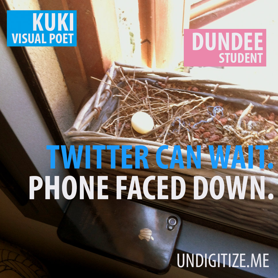 Twitter Can Wait. Phone Faced Down.