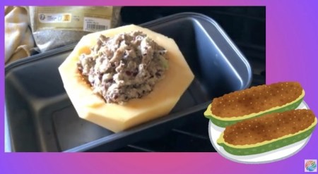 test culinaire de courgette farcie courgette farcie prête à passer au four à la mode cuisine intuitive et créative de Gaëlle dans Une Vie en Mieux