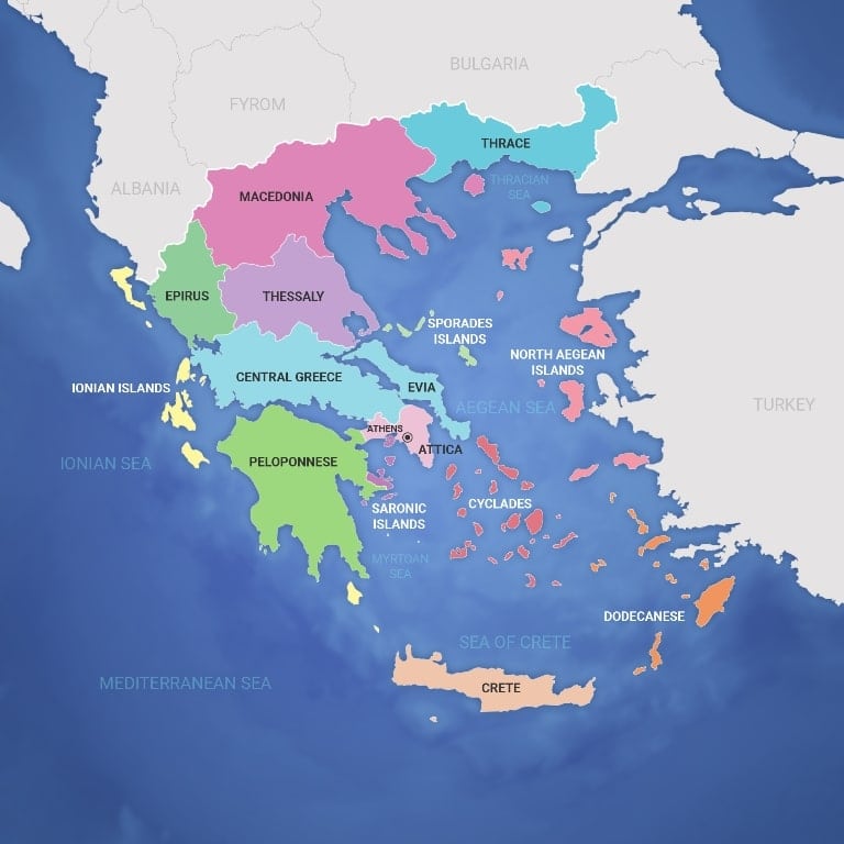 A Guide To Mainland Greece Unfolding Greece Map Of Greece 