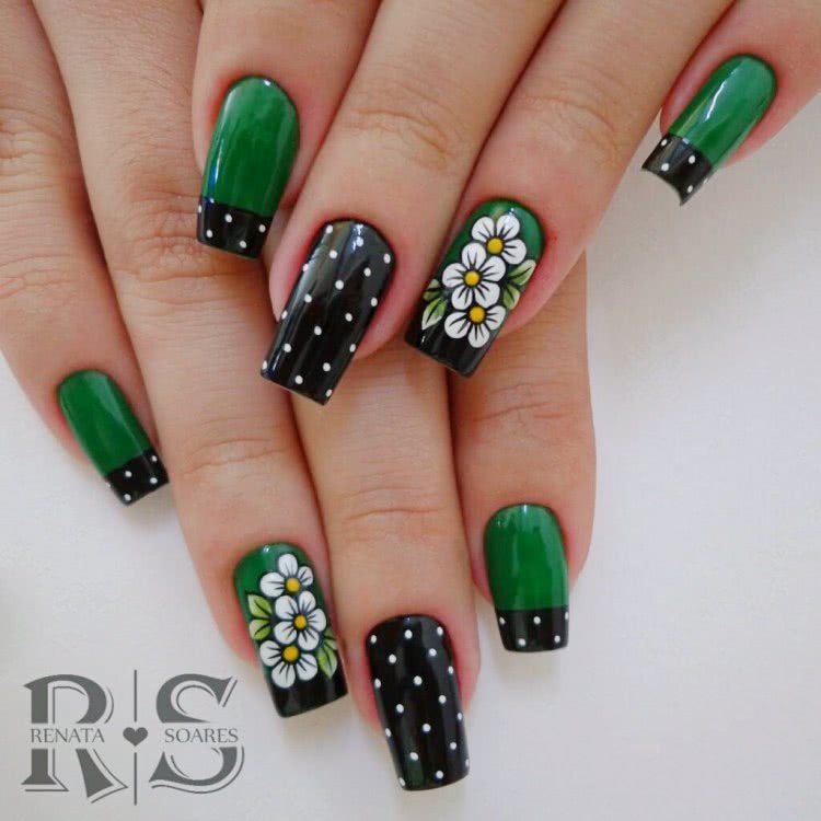 picture Unha Em Gel Decorada Verde Militar unhas decoradas verde 2021 fotos e