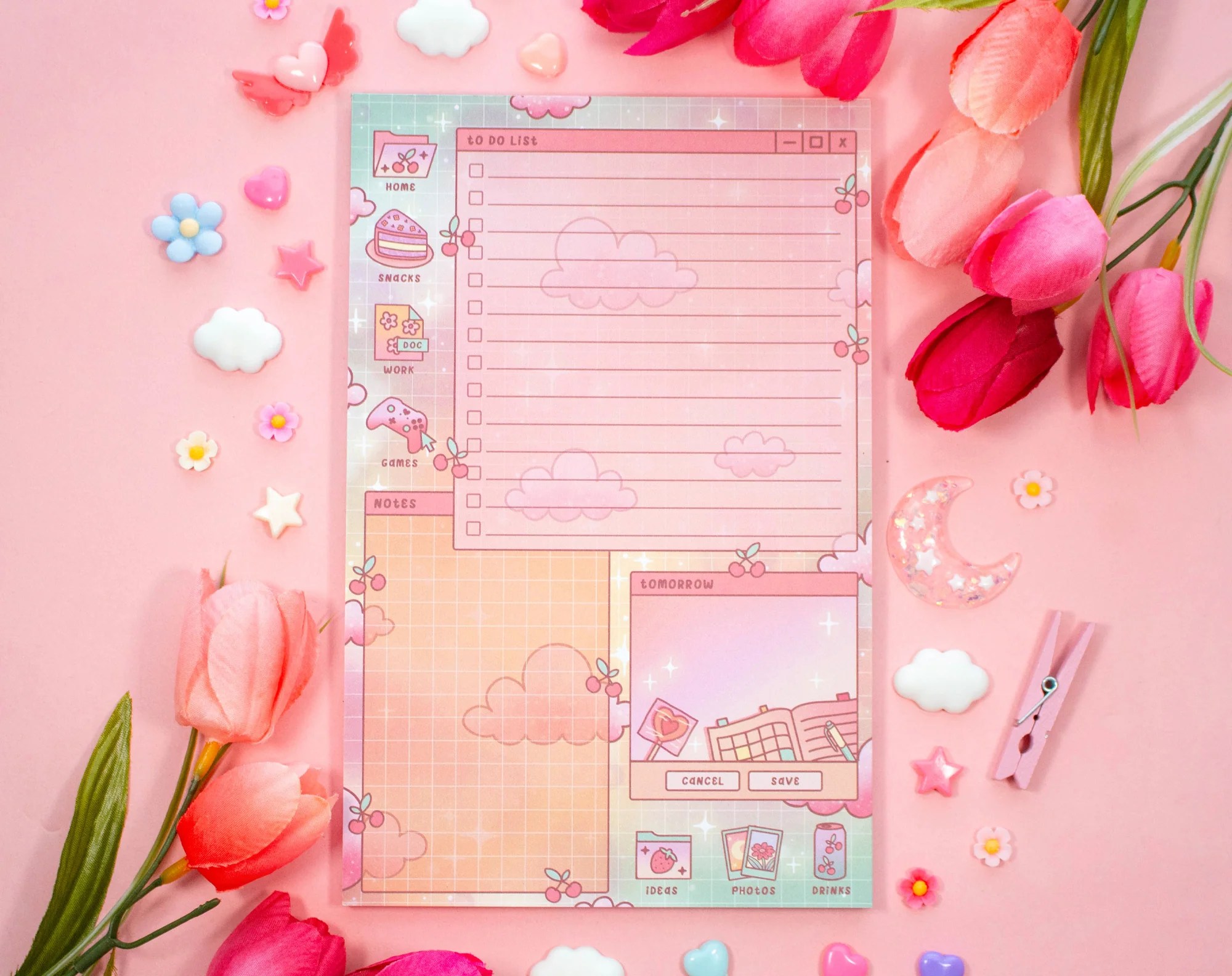 Study Night Daily Planner Pad Unicorn Eclipse - Gradient Arts - Stunning Ultra HD Collection