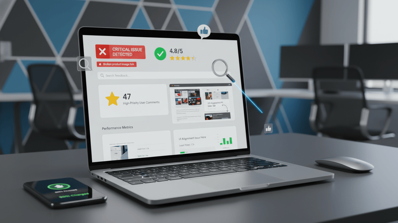 Illustration representing website feedback