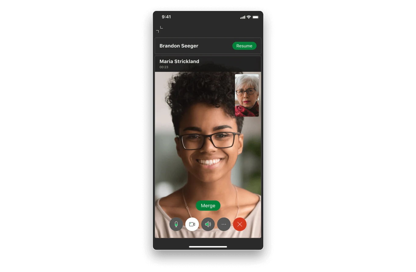Merge two phone calls into one or easily start a conference call