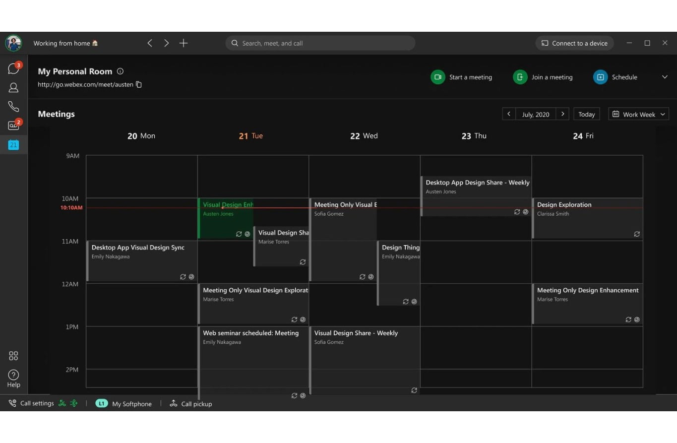Schedule or host space meetings. Recordings and transcripts automatically stored for easy access.