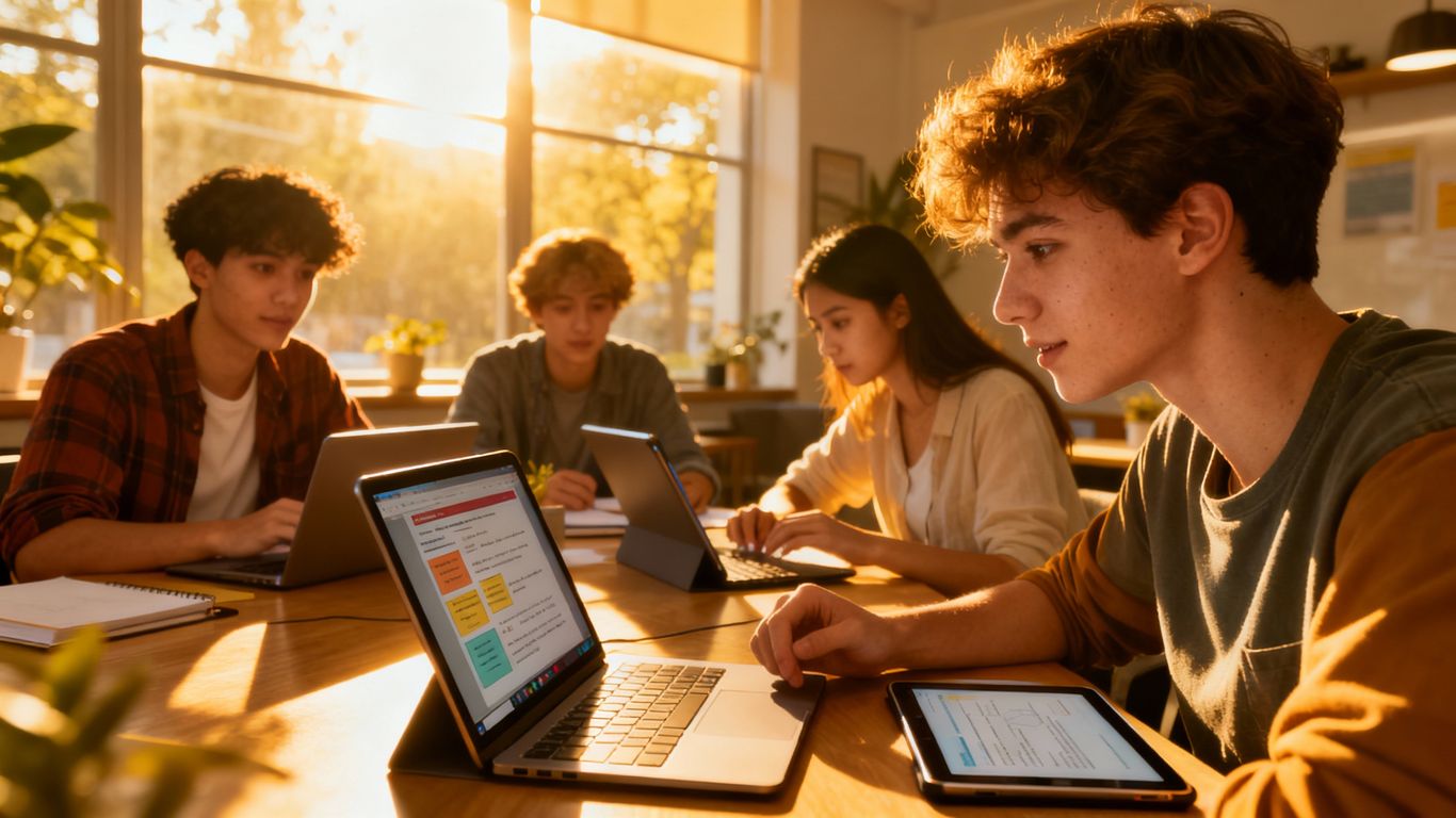 Estudantes em cursos online Faspec em 2024.