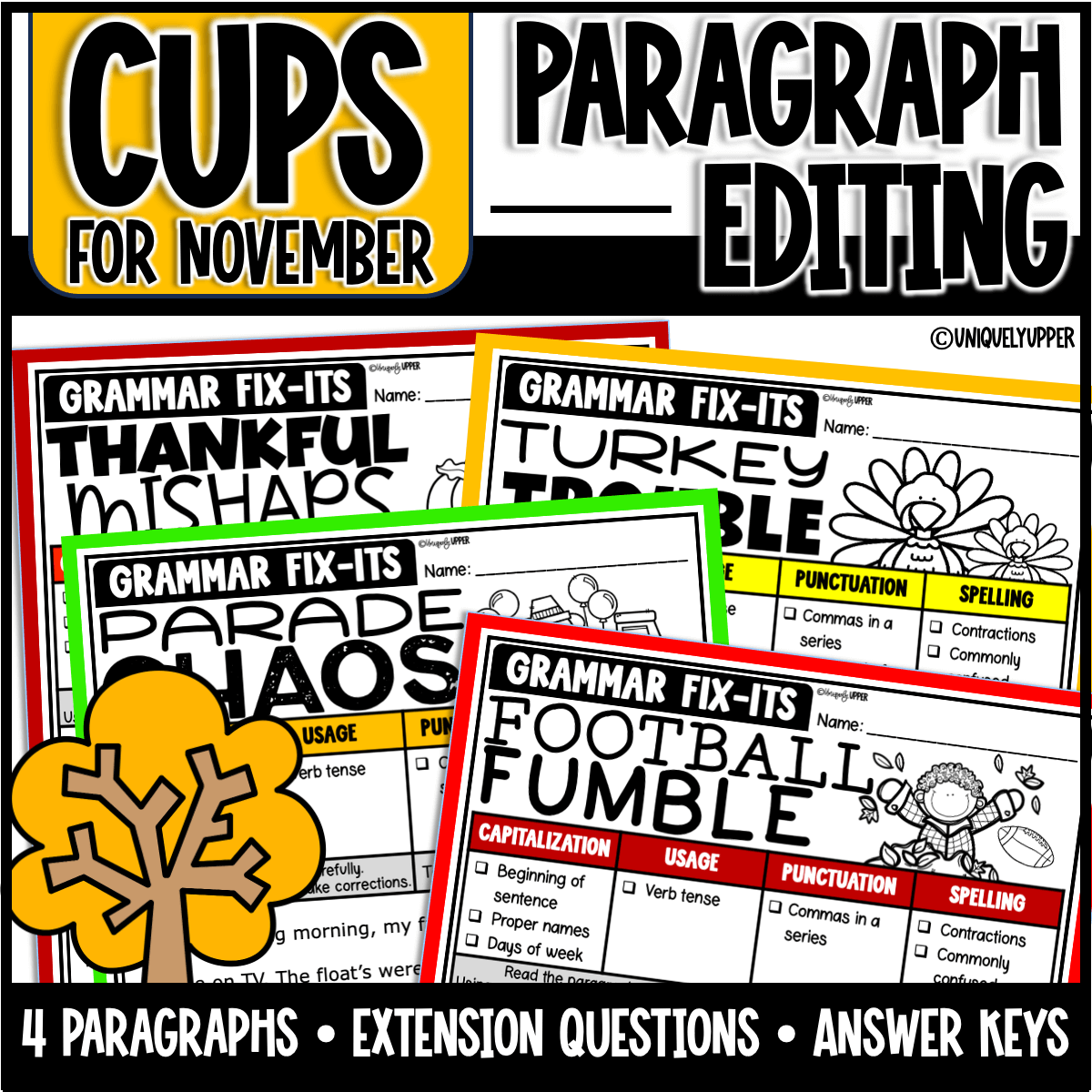 CUPS Strategy for Student Editing November