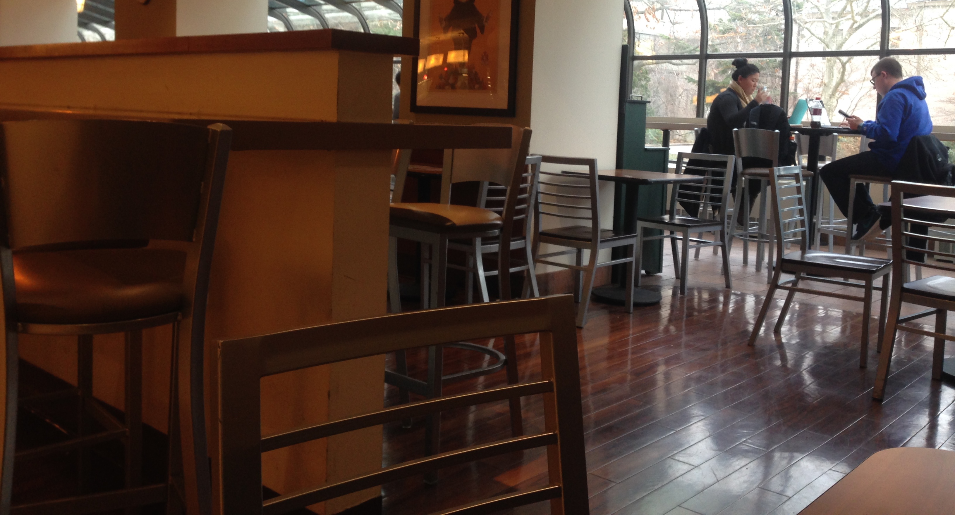 Another shot of the dinning tables for students to eat at in Bits & Bites.