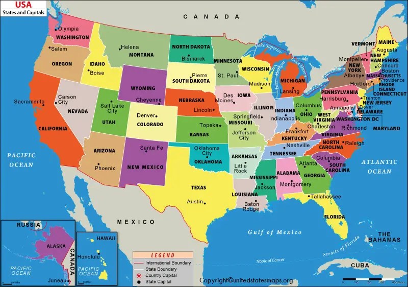 US Map With Capitals In PDF Printable US Map With Capitals Us Map With Capitals 