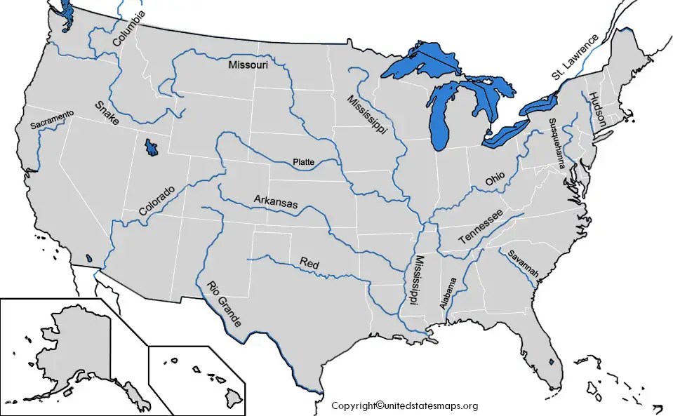 River Map Of US United States Maps Us River Map 