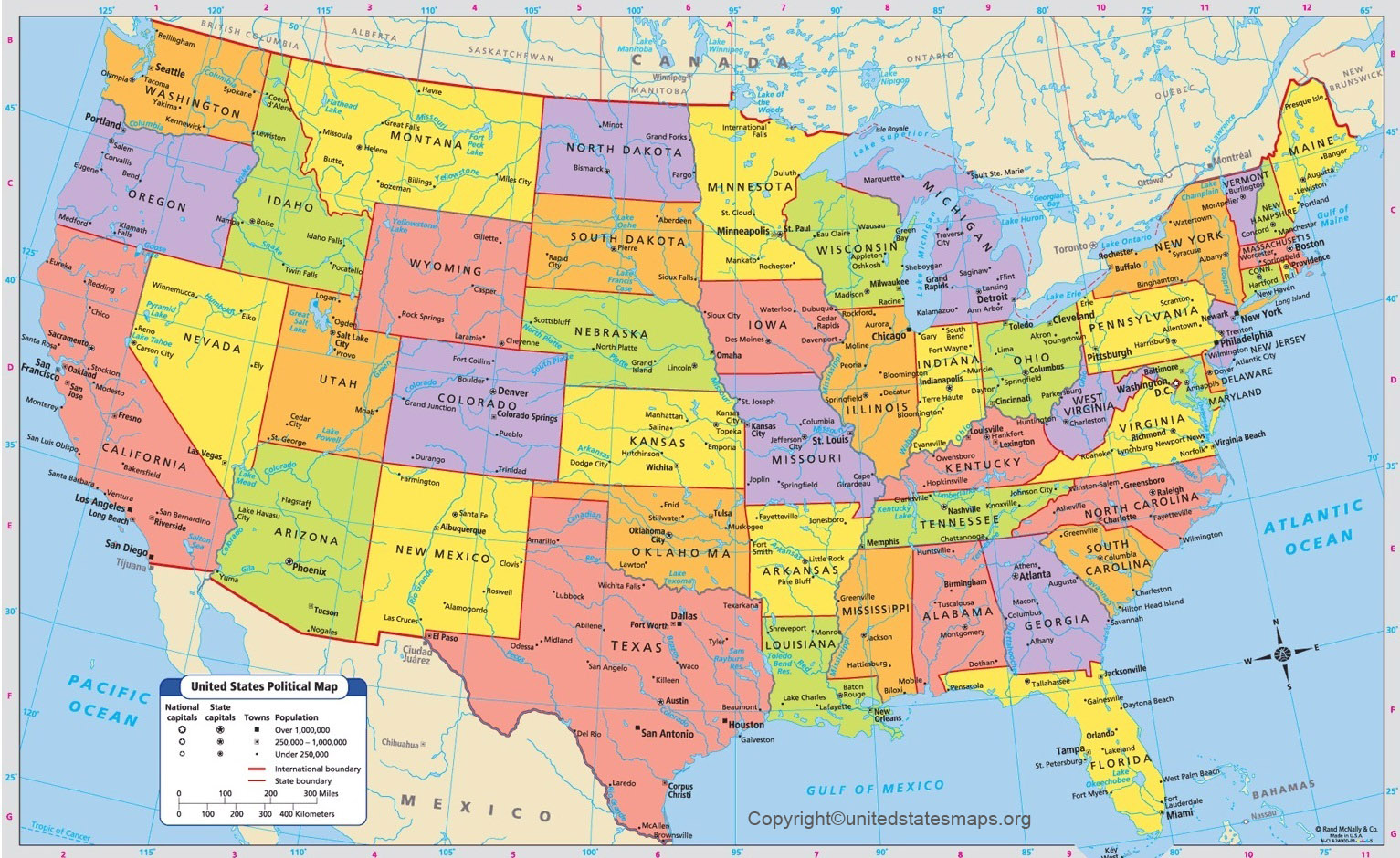 Detailed Map Of Us Cities Usa Map Cities 