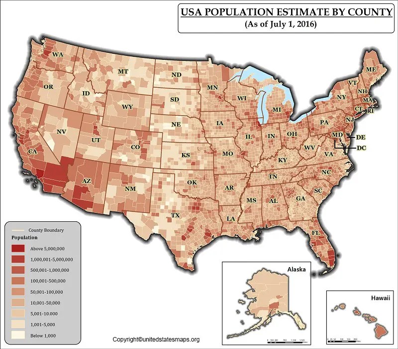 Unlocking America Your Guide To The US Map US Population Map 