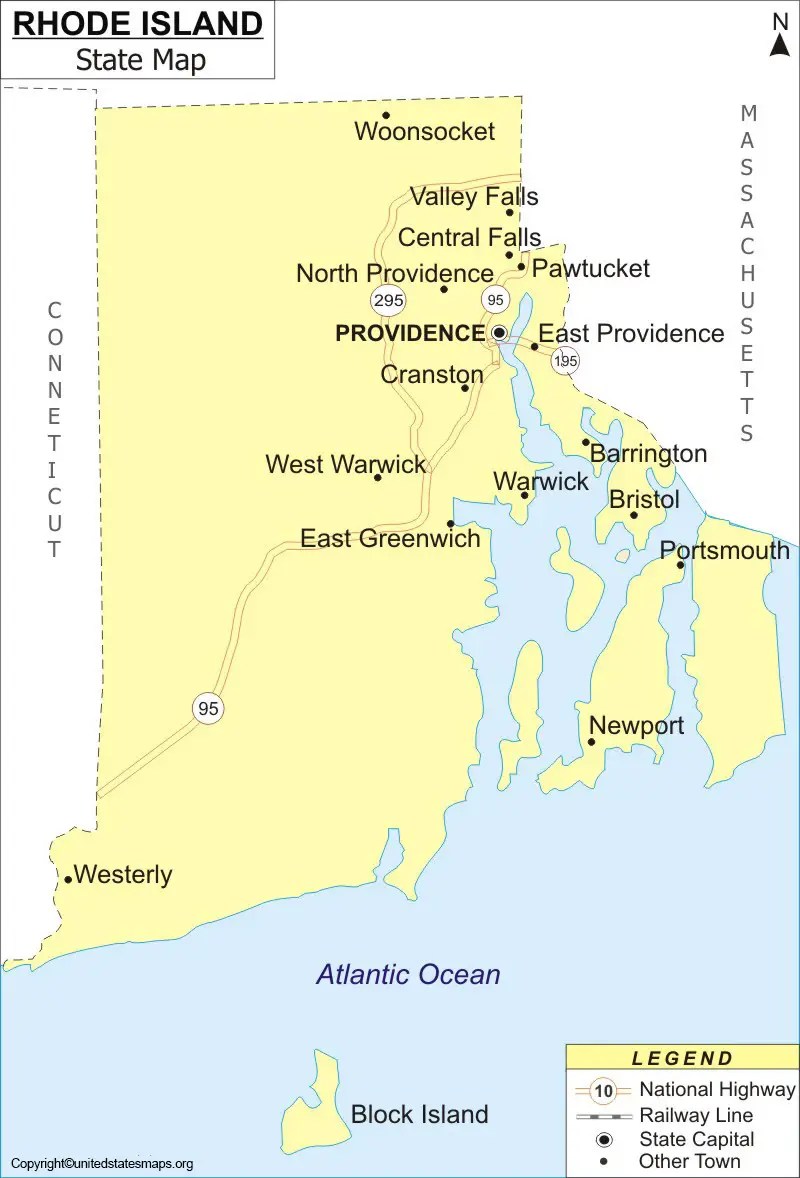 Labeled Rhode Island Map With Capitals And Cities In Pdf Rhode Island Map Labeled 