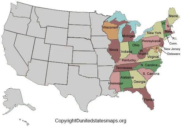 Eastern US Map Of USA With Cities Maps.