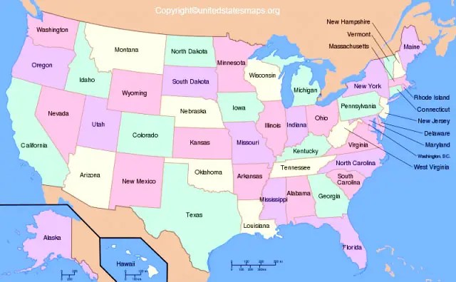 US Map With Map Of US State Us Map 