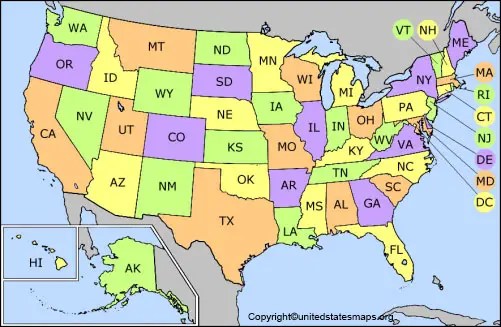 US Map With Map Of US State Us Map 