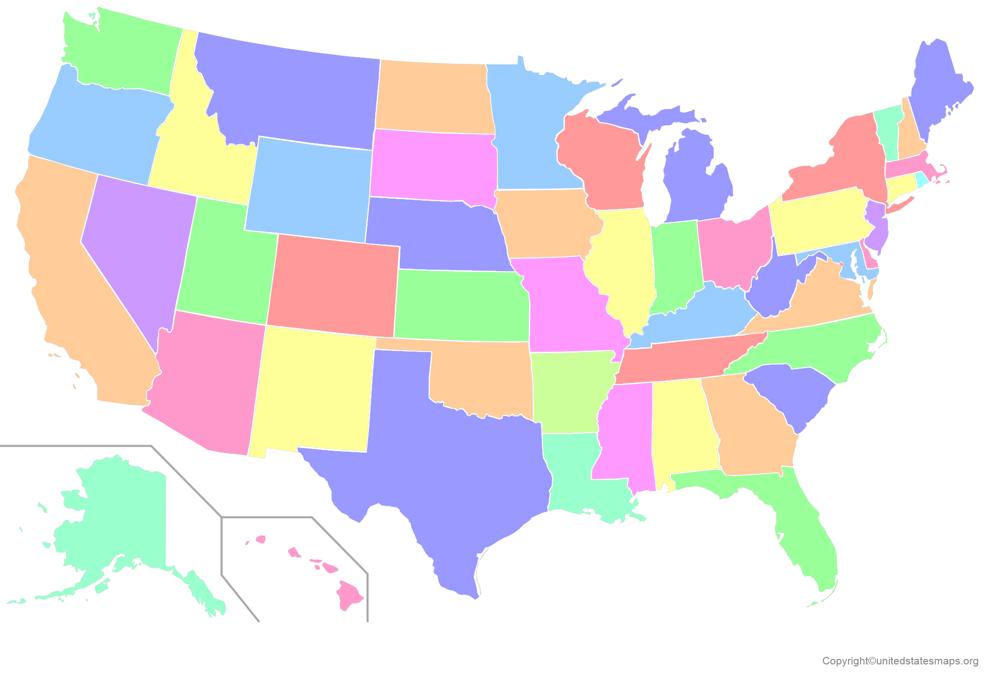 US Map Without Names OR Labels Free Printable Pdf Us Map Worksheet 