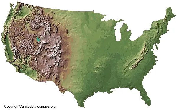 US Terrain Map United States Terrain Map USA Us Terrain Map 