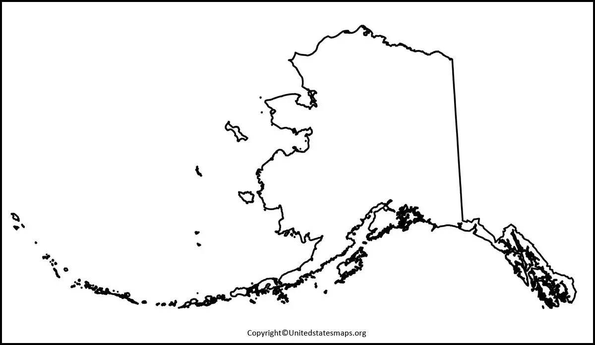Blank Alaska Map Printable Map Of Alaska In PDF Alaska Map Blank 