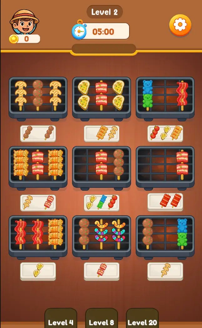 Grill Skewer Sort Unity Source Code screenshot 3