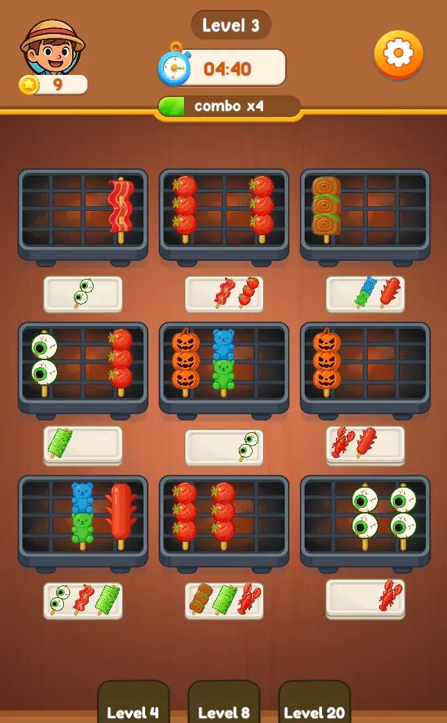 Grill Skewer Sort Unity Source Code screenshot 2
