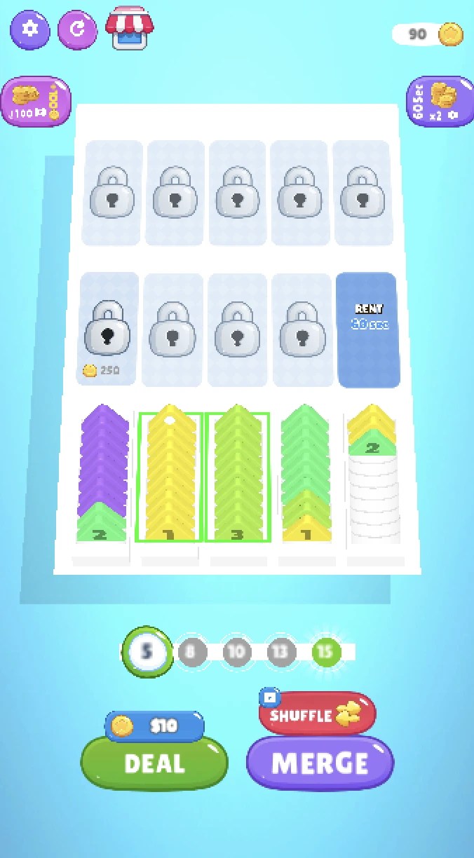 Pocket Sort Coin Merge Puzzle Unity Source Code screenshot 2