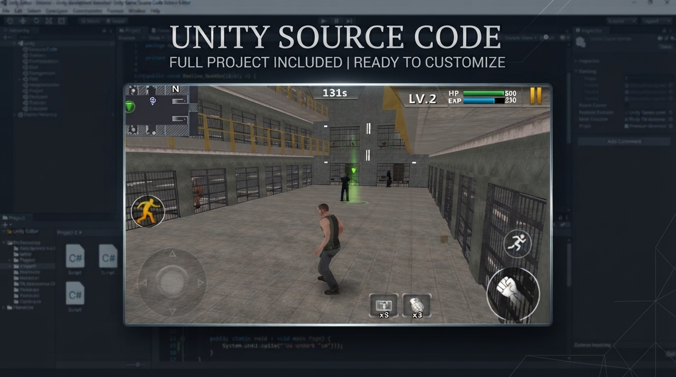 Prison Escape Unity Source Code screenshot 4