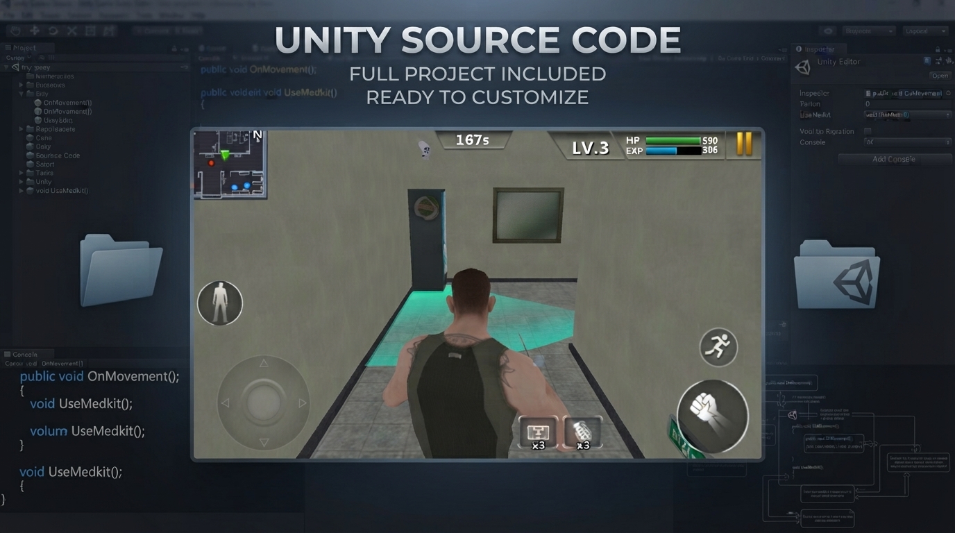 Prison Escape Unity Source Code screenshot 1