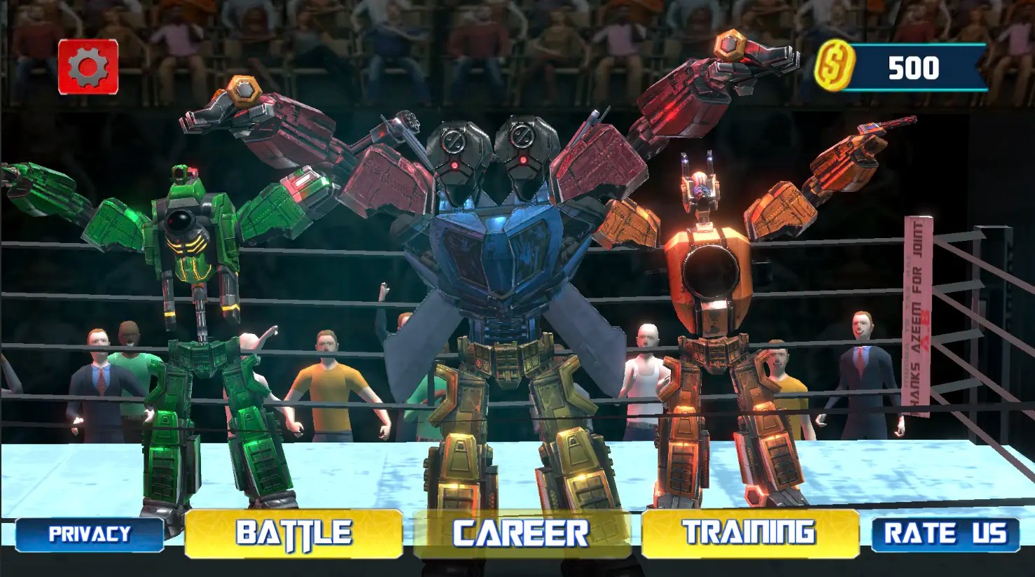 Robot Ring Fight Unity Source Code screenshot 1