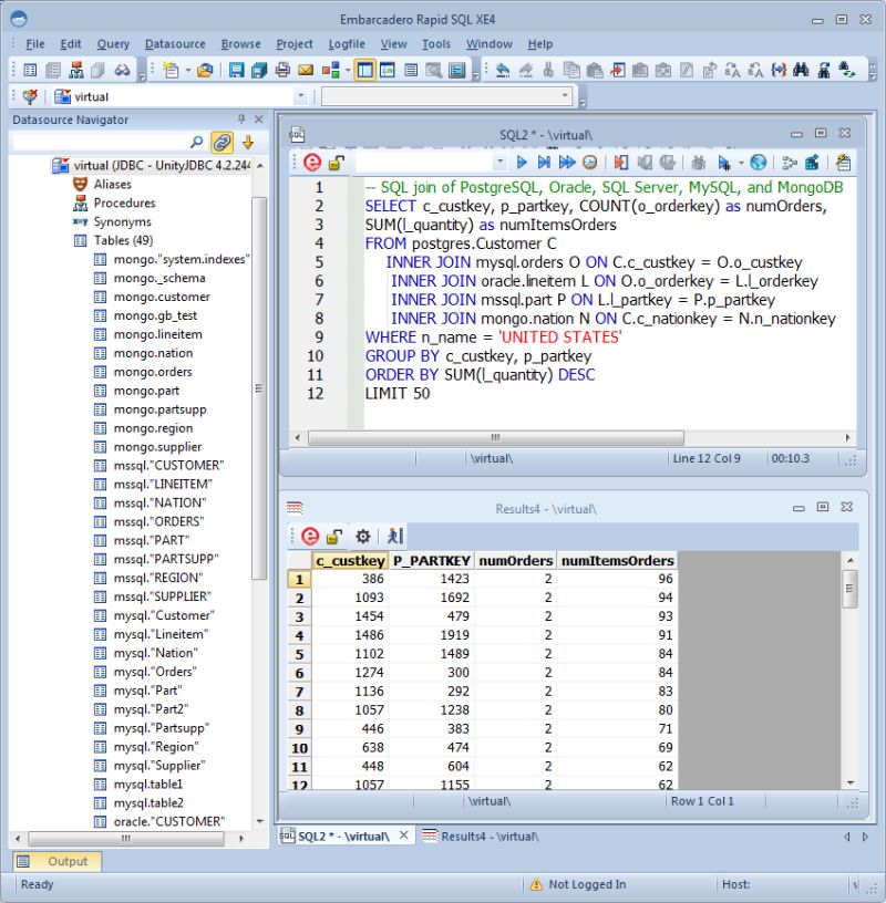 Unityjdbc Using Unityjdbc With Rapid Sql - Light Illustration Collection - HD Quality