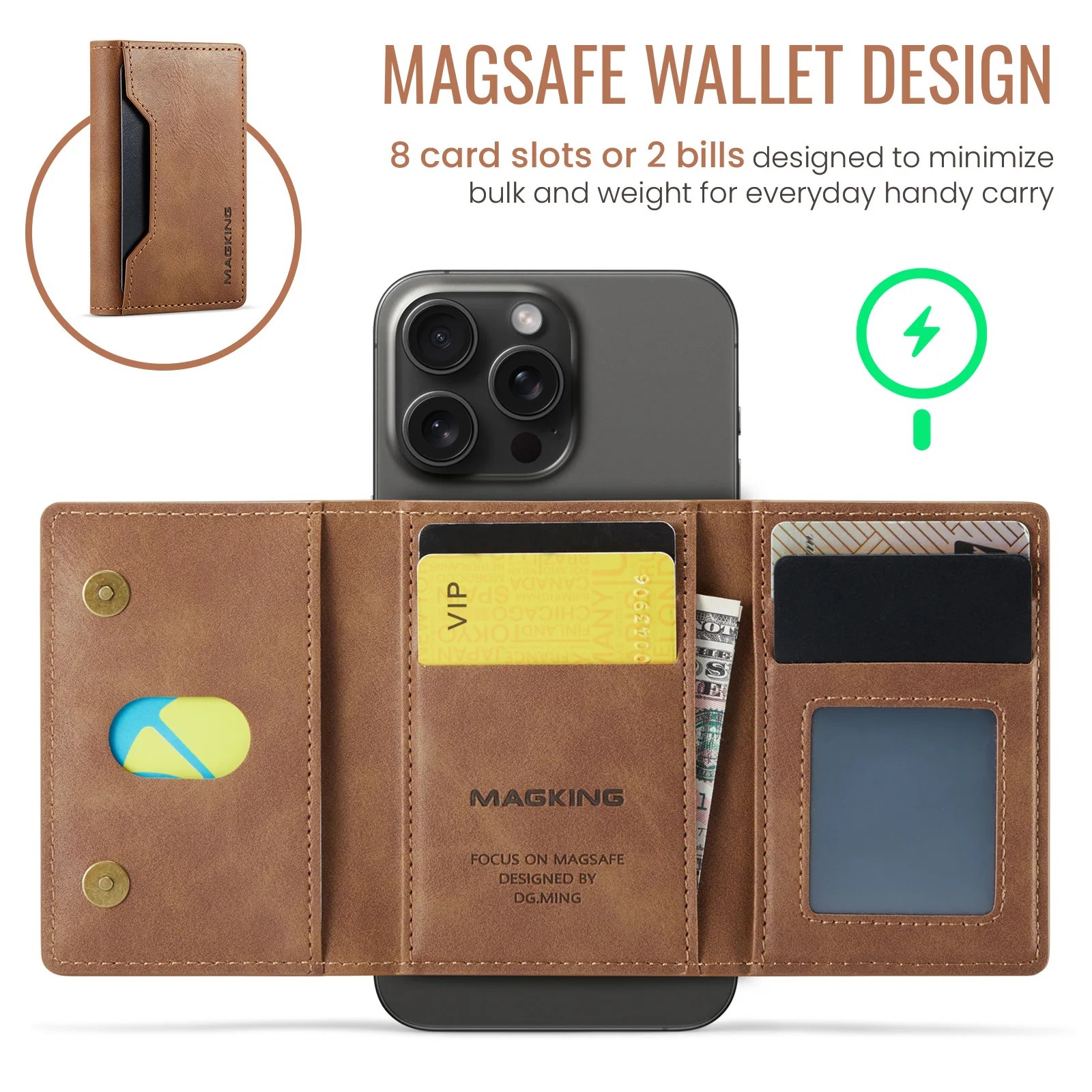 Luxury Magnetic Mini Wallet – Foldable Slim Purse for Men & Women 18
