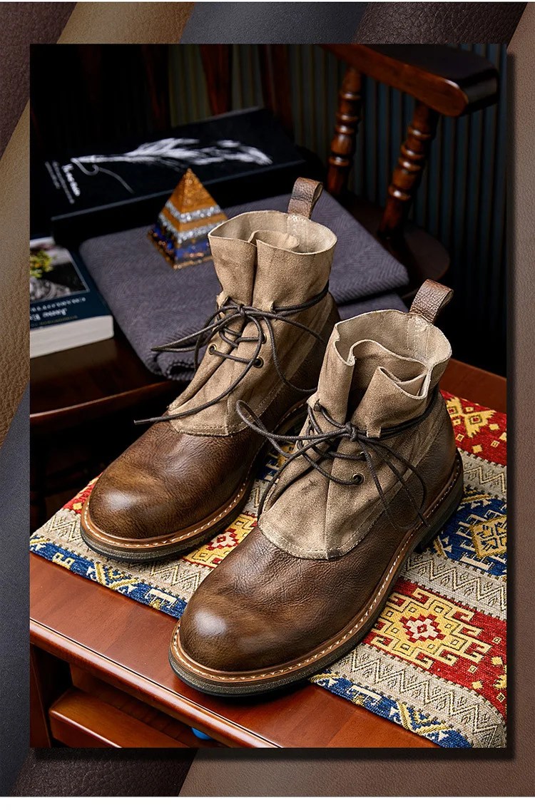 UNITYPUREMAX™ Retro Cowhide Motorcycle Boots – Waterproof, Breathable, Wear-Resistant Riding Boots for All Seasons (Unisex) Best Motorcycle Boots Guide