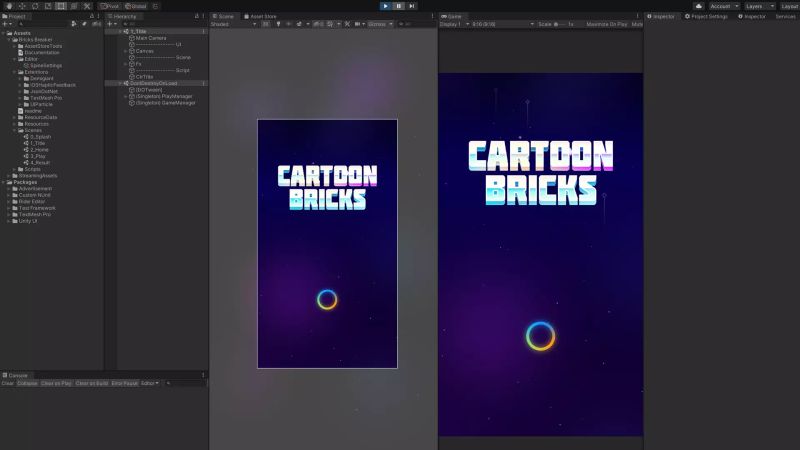 Template Bricks Breaker Unity Source Code - Download Modern Gradient Background | 4K