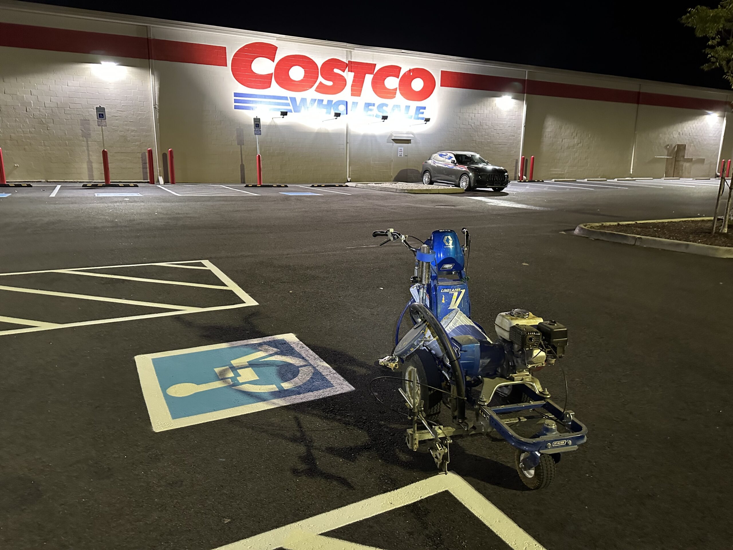 “Warehouse floor striping for organized workflow and safety compliance.”