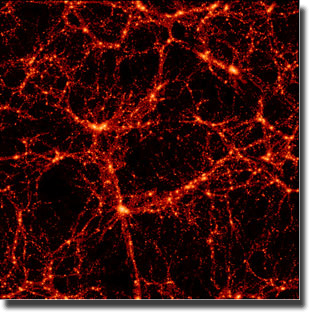 La estructura a gran escala del Universo. Imagen de NASA