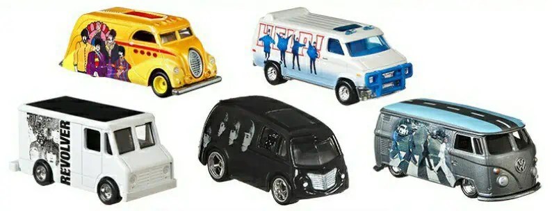 Hot Wheels Pop Culture – Beatles Set Completo (5 miniaturas