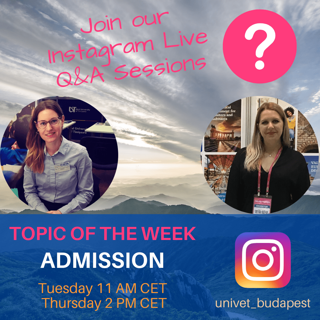 Instagram Live All You Need To Know About Admission University Of Veterinary Medicine Budapest