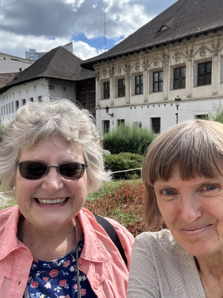 With lovely tour guest near Manuc's Inn, Bucharest City Tour, Sep. 2026
