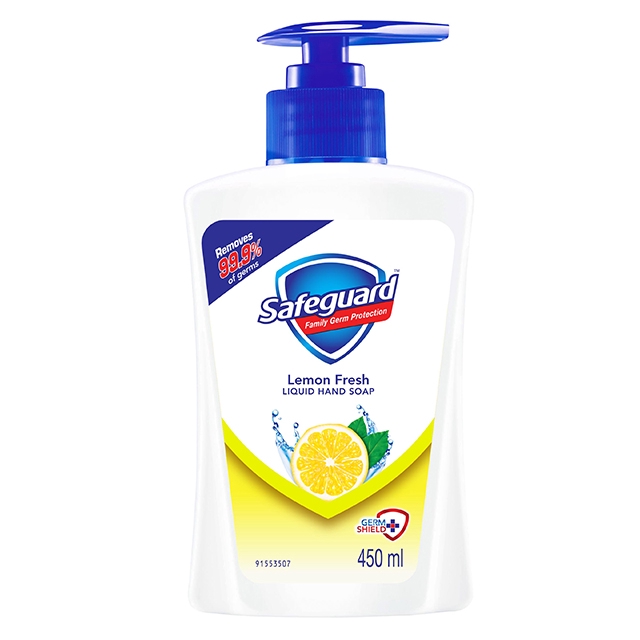 SAFEGUARD LIQUID HAND SOAP LEMON 450ML