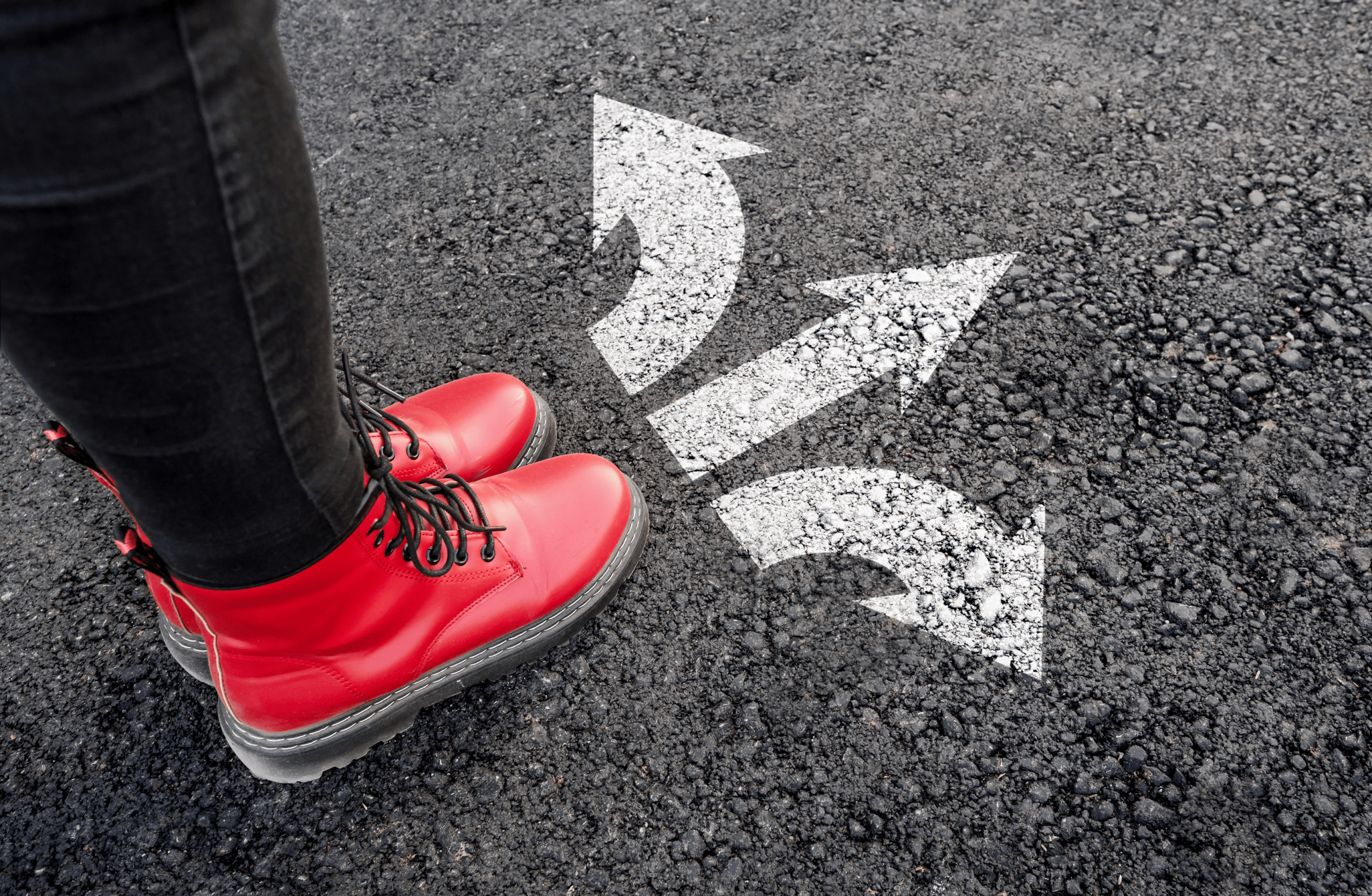 red boots at three arrows