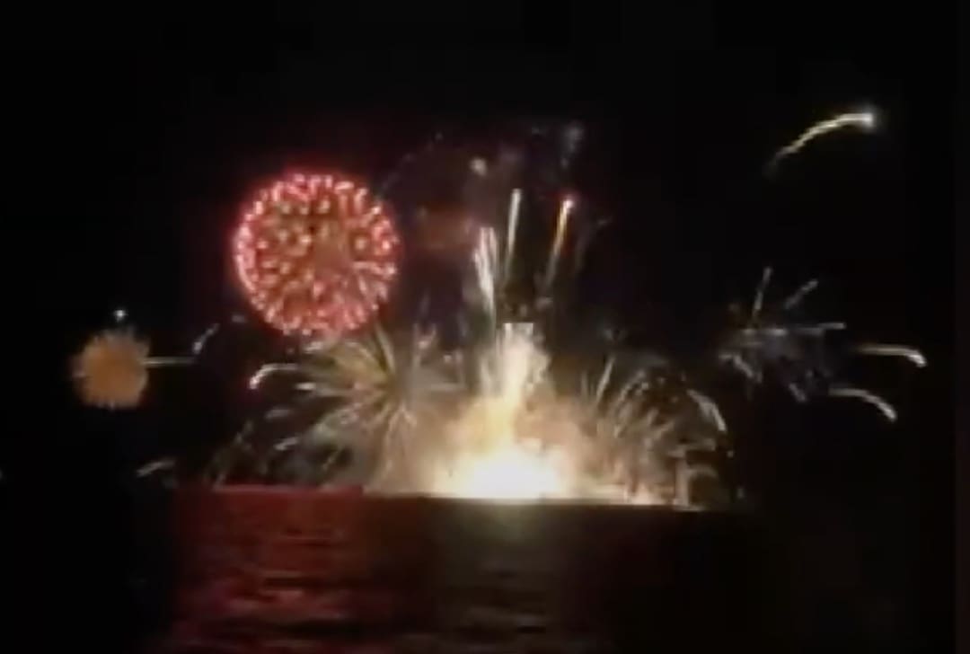 Steamboat Lake Marina firework malfunction.