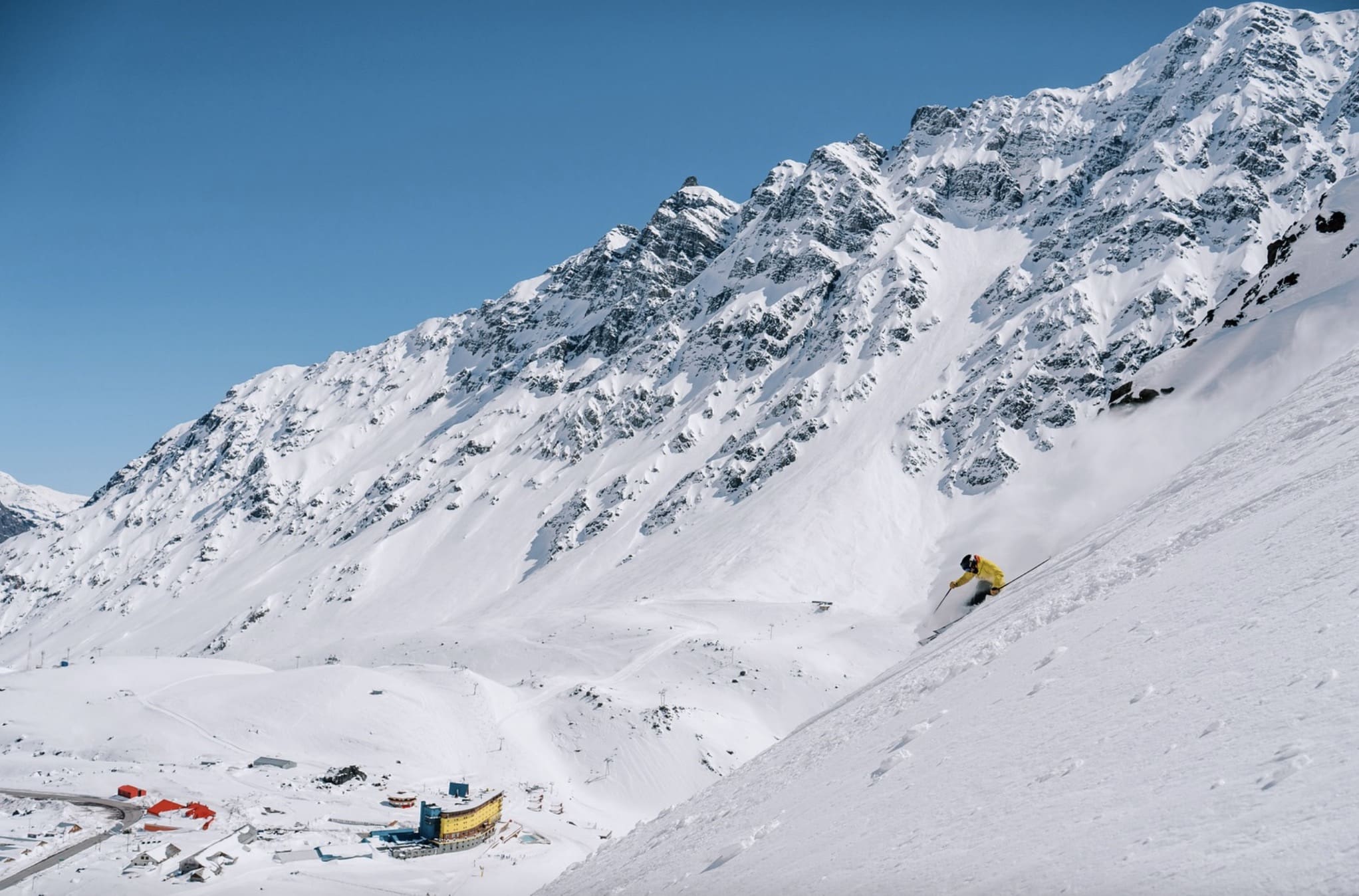 Powder skiing at Ski Portillo.