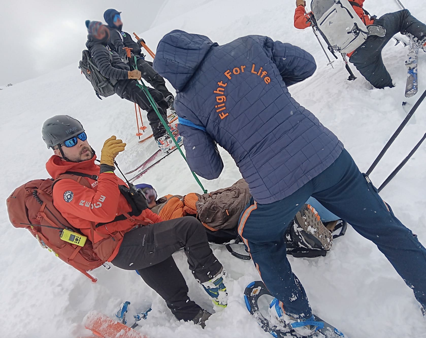 Evacuating an injured snowboarder from the Colorado backcountry.