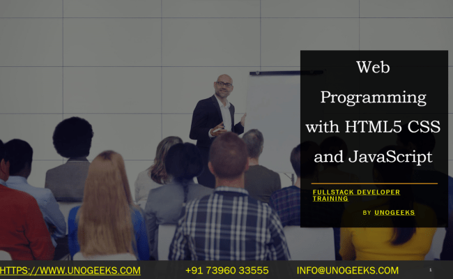 Web Programming With HTML5 CSS And JavaScript