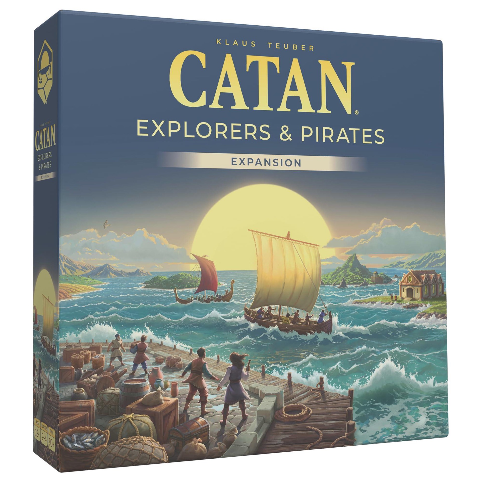Catan Explorers & Pirates Board Game Expansion (6th Edition) Embark on New Adventures, Strategy Game for Kids & Adults, Ages 12+, 3-4 Players, 90 Minute Playtime